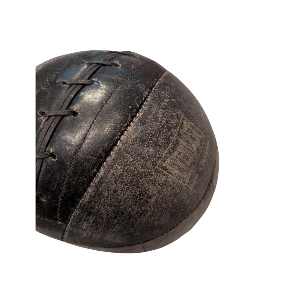 Vintage Everlast Medicine Ball 9.3lbs Genuine Leather 10" Stitched & Laced